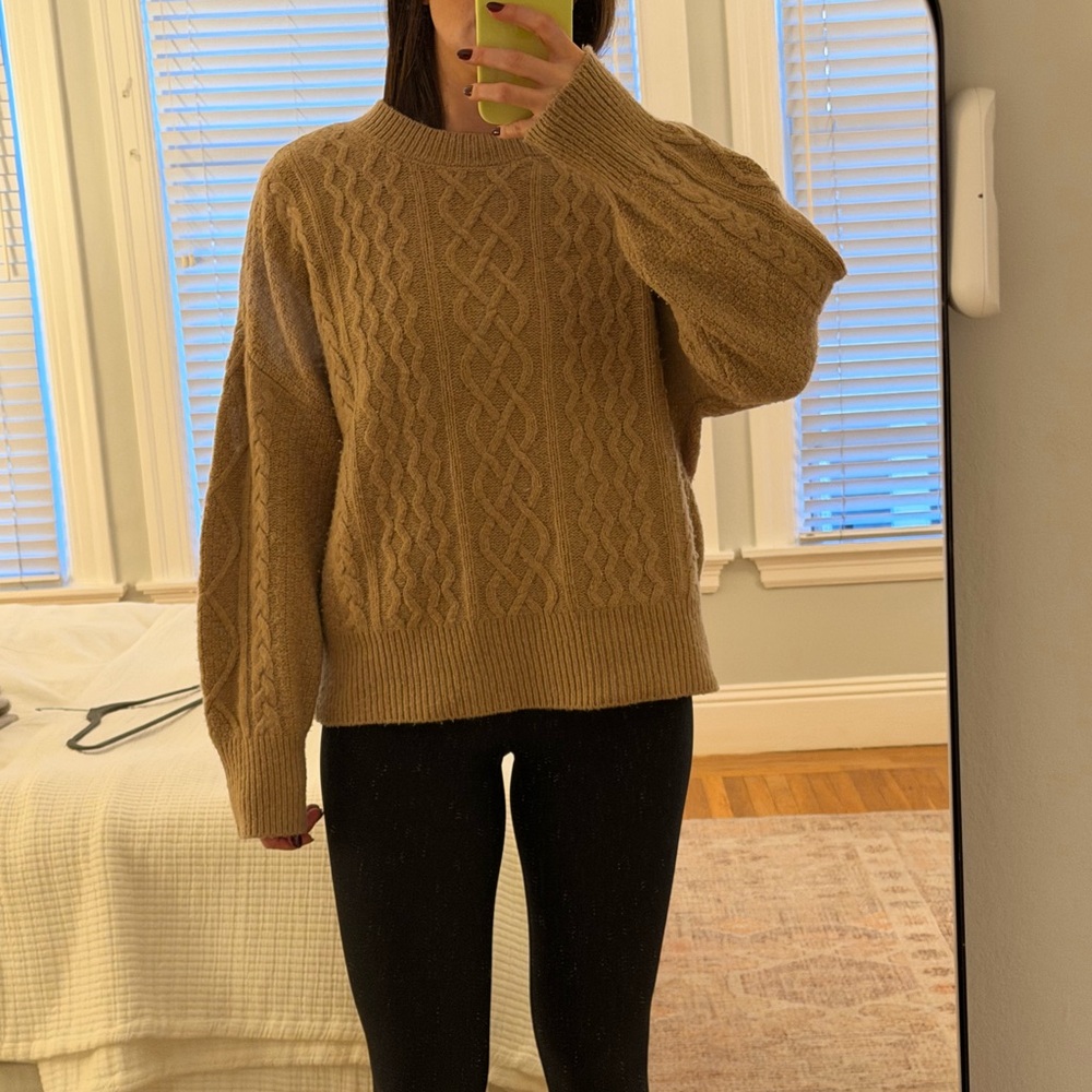 Favorite Daughter Cable Knit Sweater - Brown